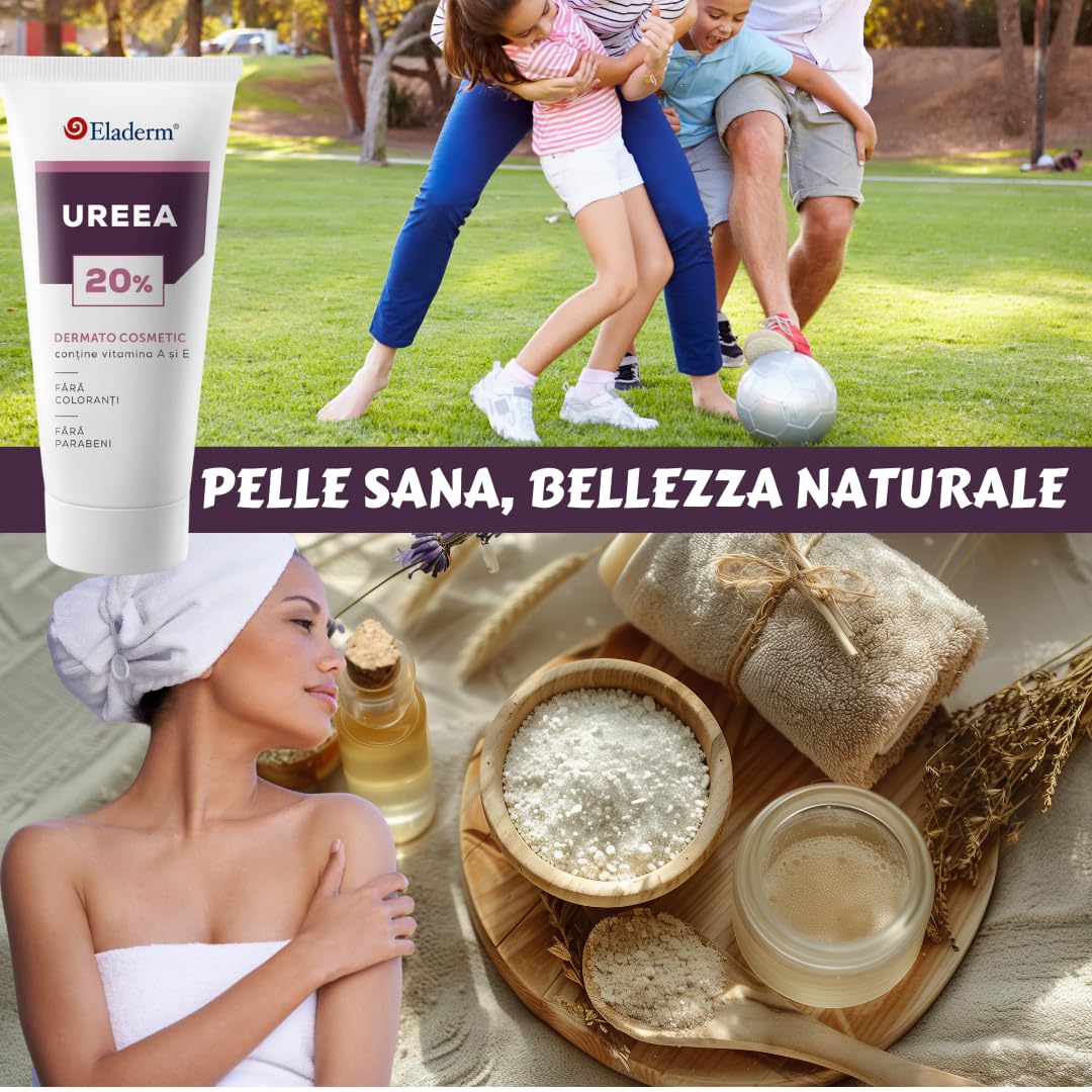 Urea 20% Crema Cheratolitica 100ml – Pelle sogetta a Psoriasi, Dermatite Atopica, Cheratosi, Ipercheratosi - Pelle Molto Secca, Desquamata e Fissurata, Prurito, Irritazioni Superficiali