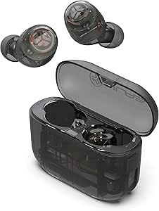 JLab Go Air Pop True Wireless Earbuds, in Ear Headphones, Bluetooth Earphones, Ear Buds with 32H Playtime, Bluetooth Earbuds with Microphone, USB Charging Case, Dual Connect, EQ3 Sound, Clear asin的图片