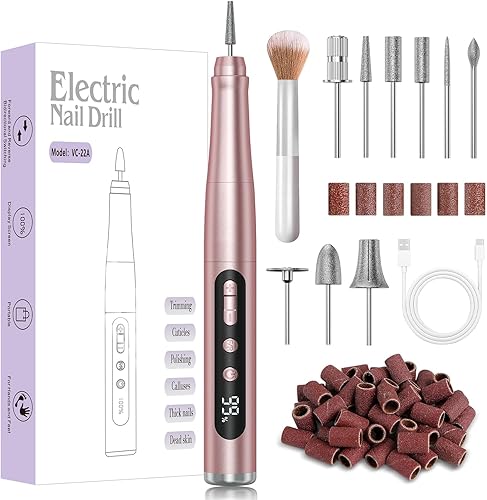 Cordless Nail Drill Electric Nail File Kit — detail view