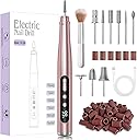 Cordless Nail Drill 35000RPM, Portable Electric Nail File for Acrylic Gel Nails, Professional Manicure Pedicure Kit, Rechargeable Pedicure Tools for feet with LCD Display, Low Noise Low Vibration