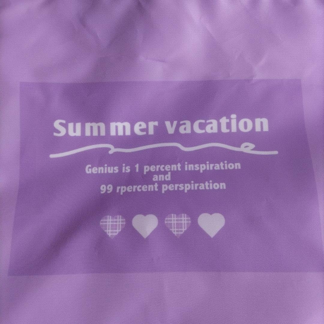 ナップサック型ビーチバッグ プールバッグ（男の子 女の子 水着） 通販【ニッセン】 ラベンダー色 ナップザック プールバック パープル