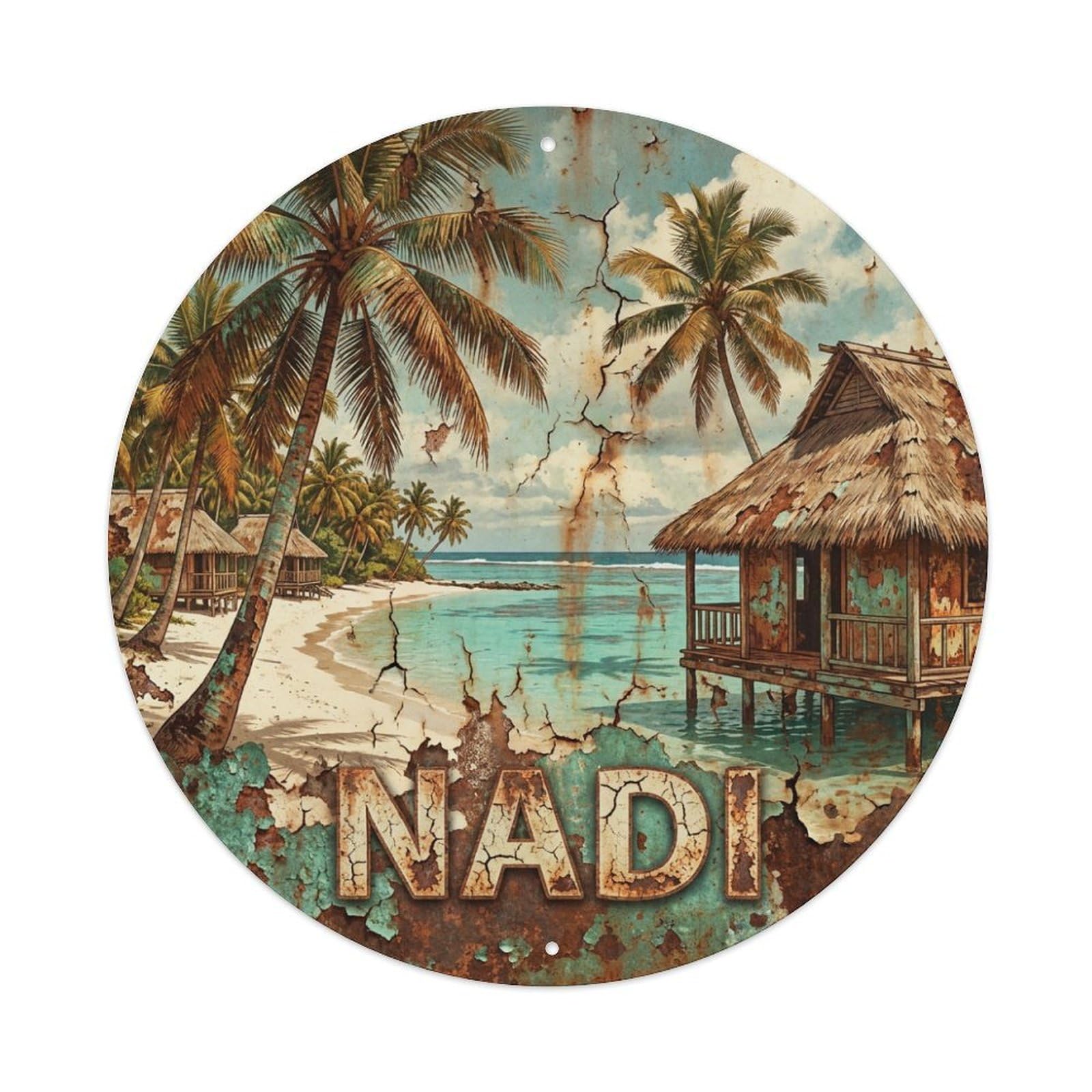 Travel Retro Fiji Nadi Metal Tin Sign