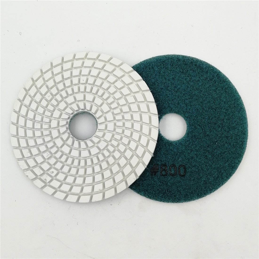8 stks/set 4 Diamant Flexibele Natte Polijstpads for graniet marmer polijsten Schuurschijven polijstschijf Witte harsbinding polijstschijf #800 (Size : 8pcs#50
