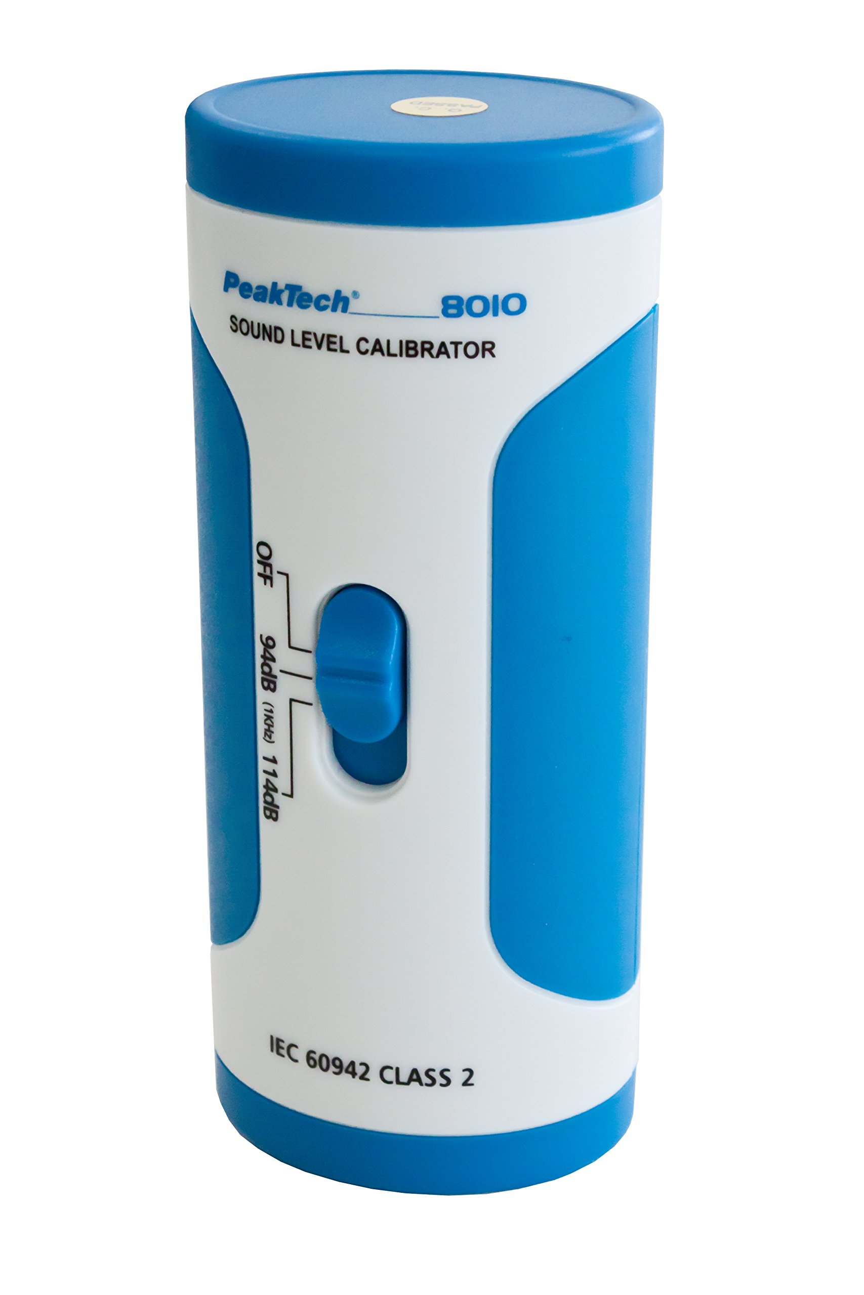 PeakTech P 8010 Schallpegelkalibrator – Präziser Decibel-Meter Kalibrator für Schallpegelmessgeräte, Klasse 2, 94 dB/114 dB, Hohe Genauigkeit für Geräuschpegelmessung und dB-Messgerät