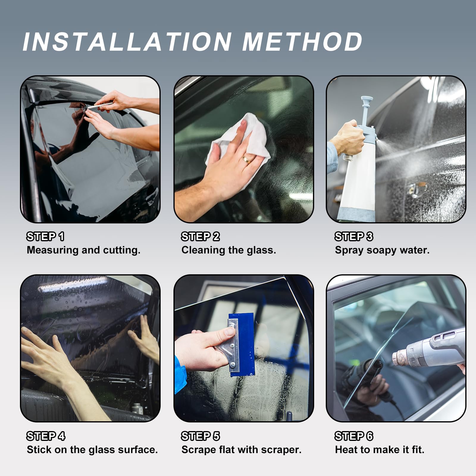 Lámina tintada universal para coche, 6 m x 50 cm, 15% VLT, nanorecubrimiento para protección UV, aislamiento térmico, protección contra explosiones, privacidad, para coches y camiones (negro