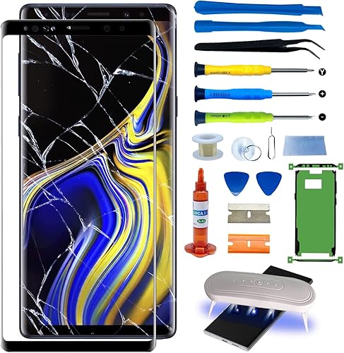 Reemplazo de pantalla original para Samsung Galaxy Note 9 de 6.4 pulgadas, kit de reparación de pantalla de lente de vidrio exterior frontal,
