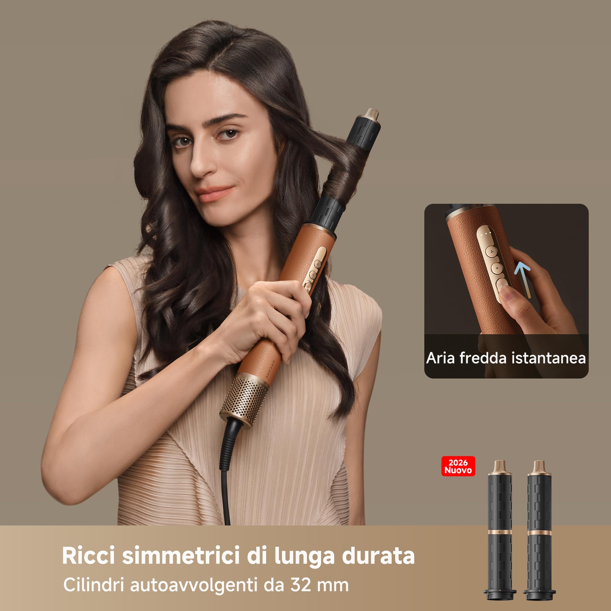 DREAME AirStyle Pro,Multi-Styler 7 in 1,Asciugatura Rapida,2 Cilindri Arricciacapelli,Capelli Volumizzanti,Spazzola Lisciante,Riduzione dell'effetto Crespo,Styling a Flusso d'aria,2026 Nuova Versione