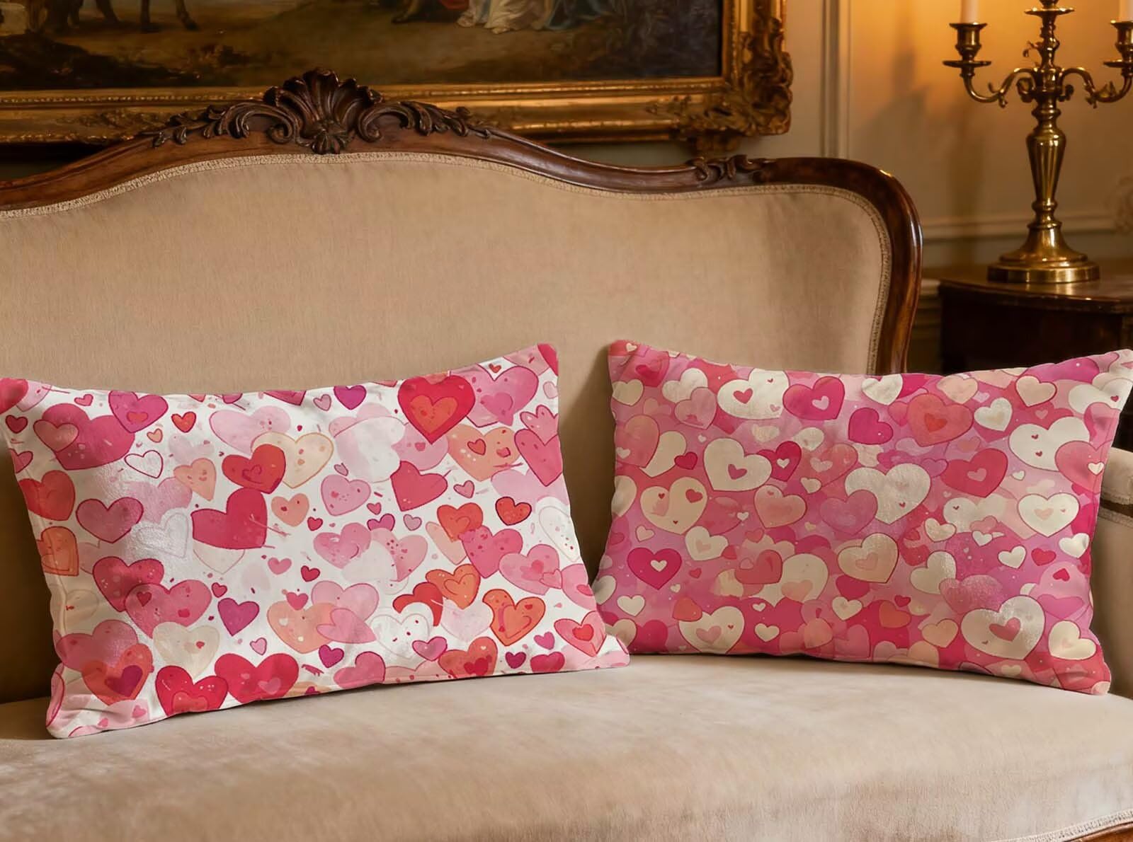 Cojines sofá rosa de terciopelo 40x60cm para transformar su salón y dormitorio