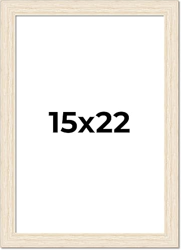 Vista 97 de Marco de fotos blanco de madera real de 19 x 19 pulgadas de ancho de 1.5 pulgadas Profundidad interior de 0.5 pulgadas Marco de fotos envejecido