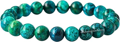 Miniatura 56 de Amazing Gemstone Pulsera de cristal para mujeres y hombres, pulsera de cristal curativo de protección, pulsera elástica con cuentas de piedras