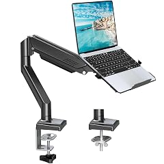 MOUNTUP Laptop Stand for Desk 2-in-1 Monitor Mount with Laptop Tray Holds 2 2-22lbs Adjustable Laptops Arm Mount