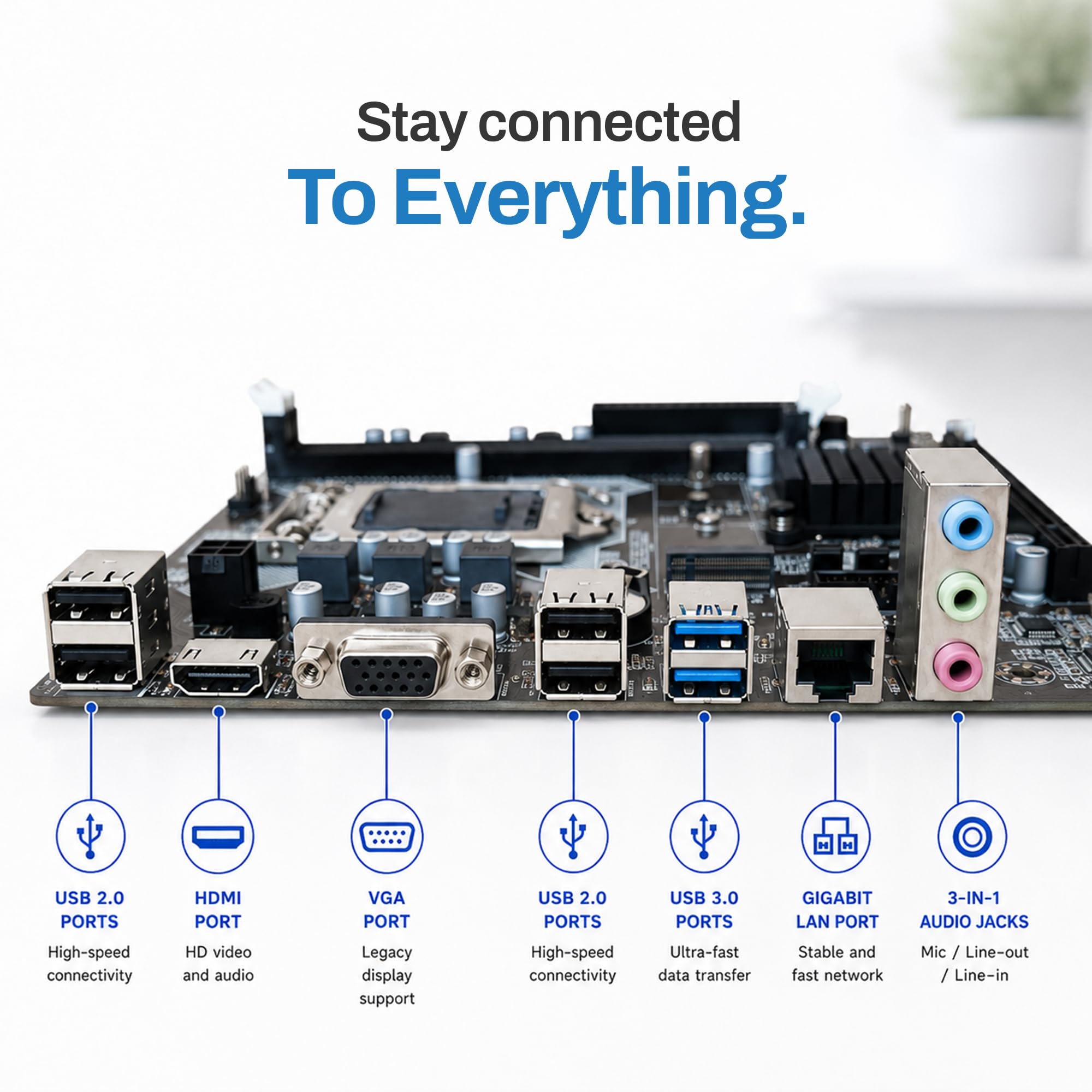EVM H81 Micro-ATX Motherboard - LGA 1150 -5