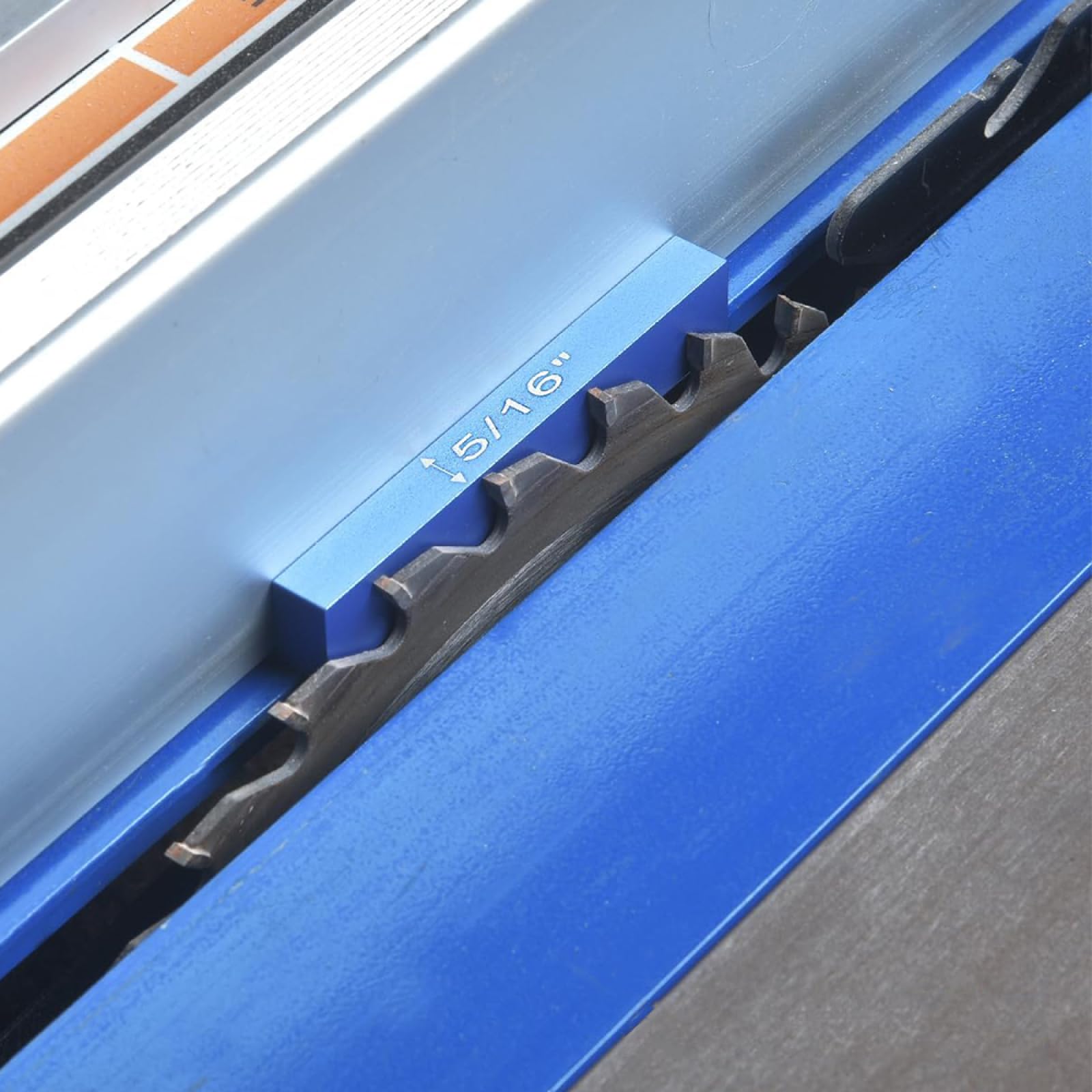 Juego de 15 rieles de ajuste de precisión azul con estuche de almacenamiento, juego de bloques de aluminio para sierra circular de mesa, accesorios para carpintería DIY