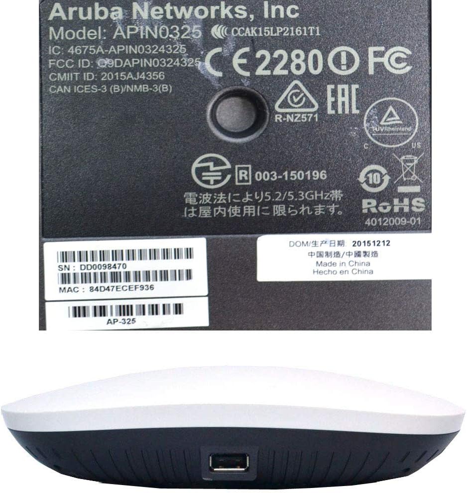 Box with 10 similar items///Aruba Networks AP-325 IEEE 802.11ac 1.69 Gbps Wireless Access Point (Aruba Controller Required)