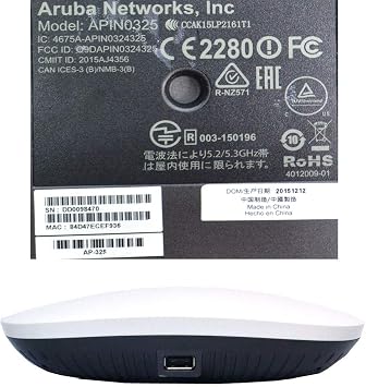 Aruba Networks AP-325 IEEE 802.11ac 1.69 Gbps Wireless Access Point (Aruba Controller Required)