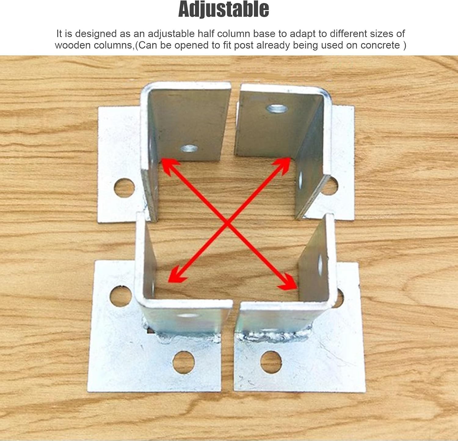Heavy Duty Adjustable Fence Post Holder/Support Base