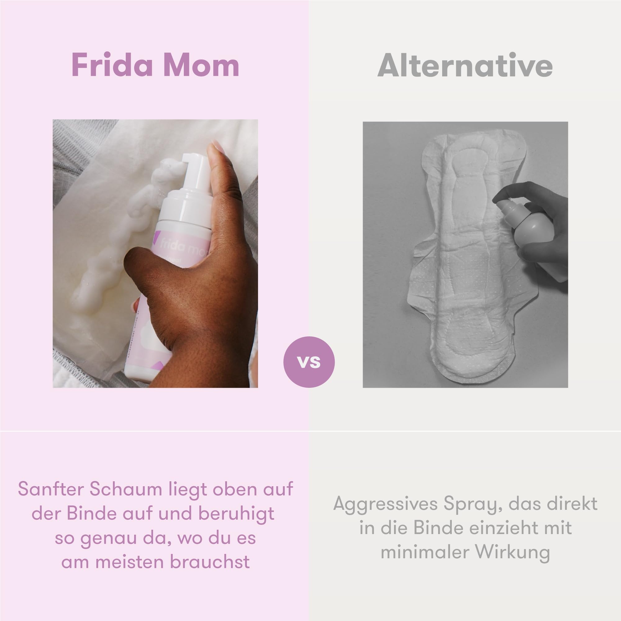 Frida Mom Wochenbett Intimpflegeschaum mit Hamamelis | Kühlend & beruhigend für Vulva bis Po | Reduziert Schwellungen nach der Geburt | Ohne Duftstoffe | Schritt 5 im Erholungsprogramm
