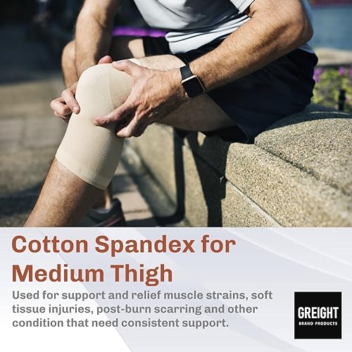 Miniatura 7 de Vendaje elástico tubular de soporte  Rollo de vendaje de compresión tubular elástico reutilizable para piernas, rodillas, muslos, brazos y codos,
