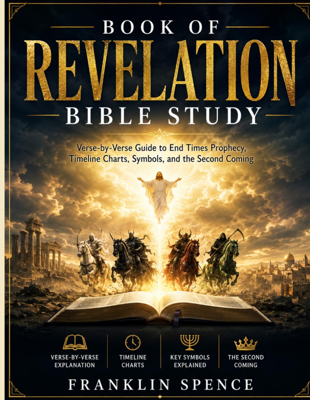 Book of Revelation Bible Study: Verse-by-Verse Guide to End Times Prophecy, Timeline Charts, Symbols, and the Second Coming