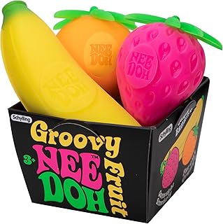 NeeDoh Groovy Fruit - Sensory Fidget Toy - Multiple Shapes - Ages 3 to Adult (Pack of 1)