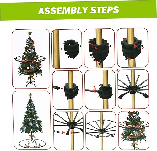 Miniatura 5 de Juego de tren de Navidad, juguete eléctrico de tren de árbol de Navidad con luz y sonido, juegos colgantes para alrededor del árbol, niños y niñas