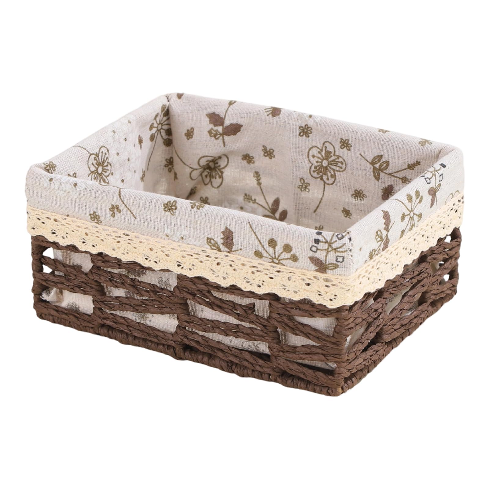 Tsophreniq Handwoven Basket Practical Paper Rope Storage Suitable for Multiple Home Needs