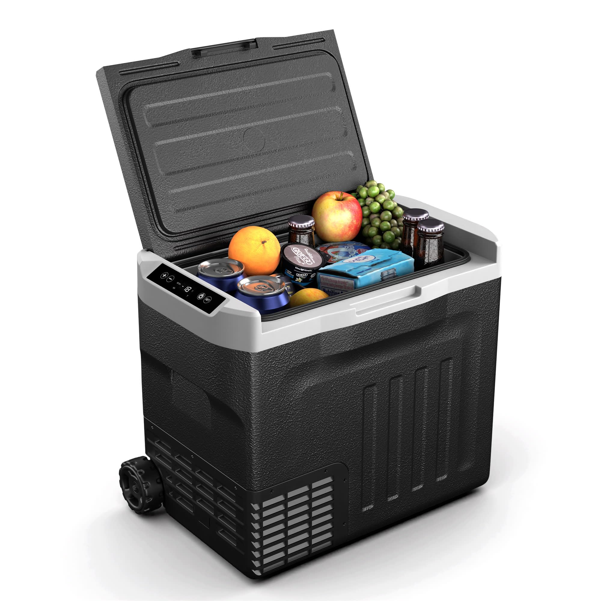 Klarstein PolarForce 40-Liter- Kühlbox – Elektrische Kompressor-Kühlbox mit LCD-Bedienfeld, -20°C bis 20°C, Dual Power (12V/230V), ECO-Modus, Ideal für Camping und Road-Trips, Gefrierbox