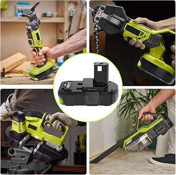 2packs 18V 3.0Ah Battery Replacement for Ryobi 18V Battery P103 P104 Compatible with Ryobi 18V Cordless Power Tools