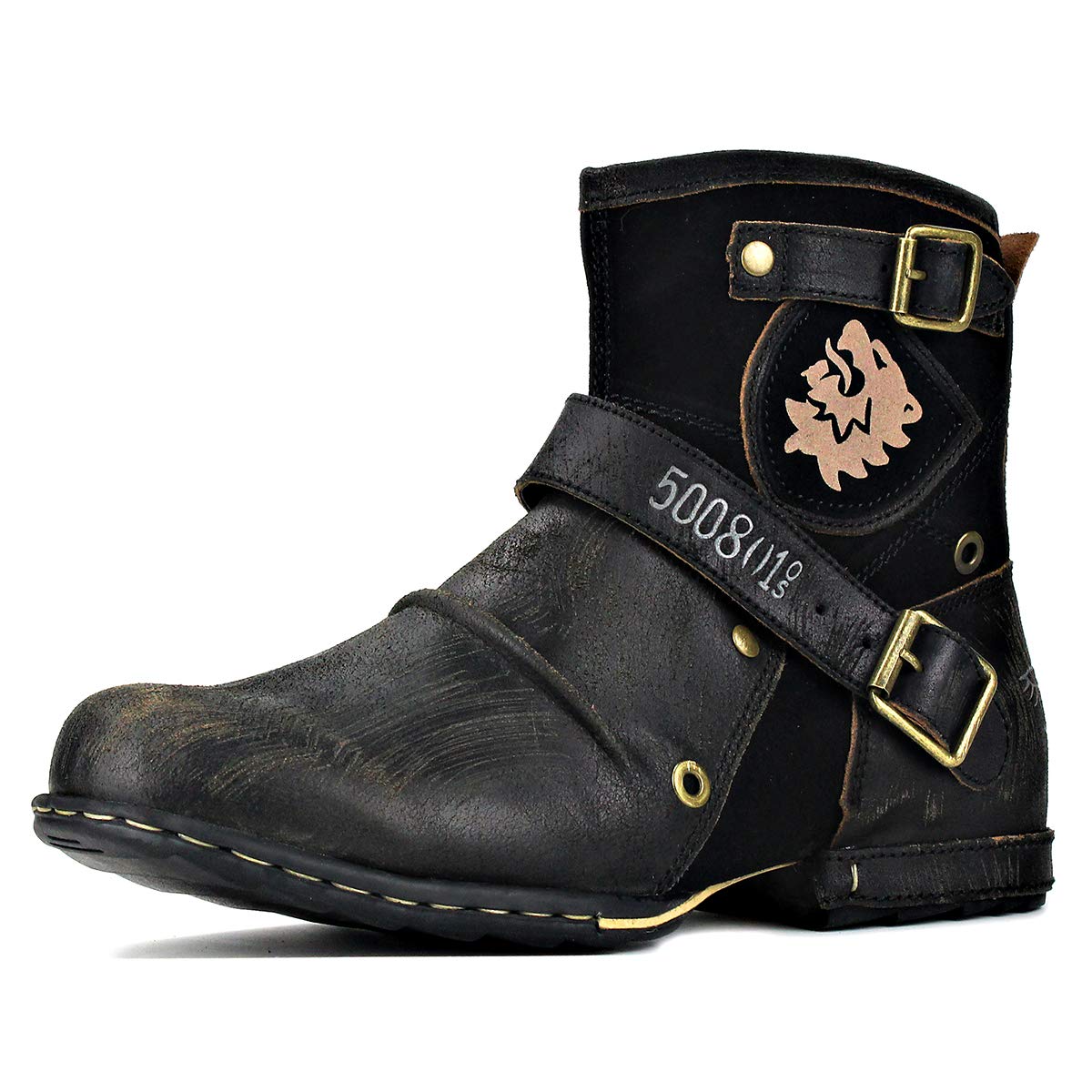 Herren Leder Mode Chukka Stiefel ankle Motorradstiefel für Herren Vintage CD-5008-1-ABDFNHD1D2