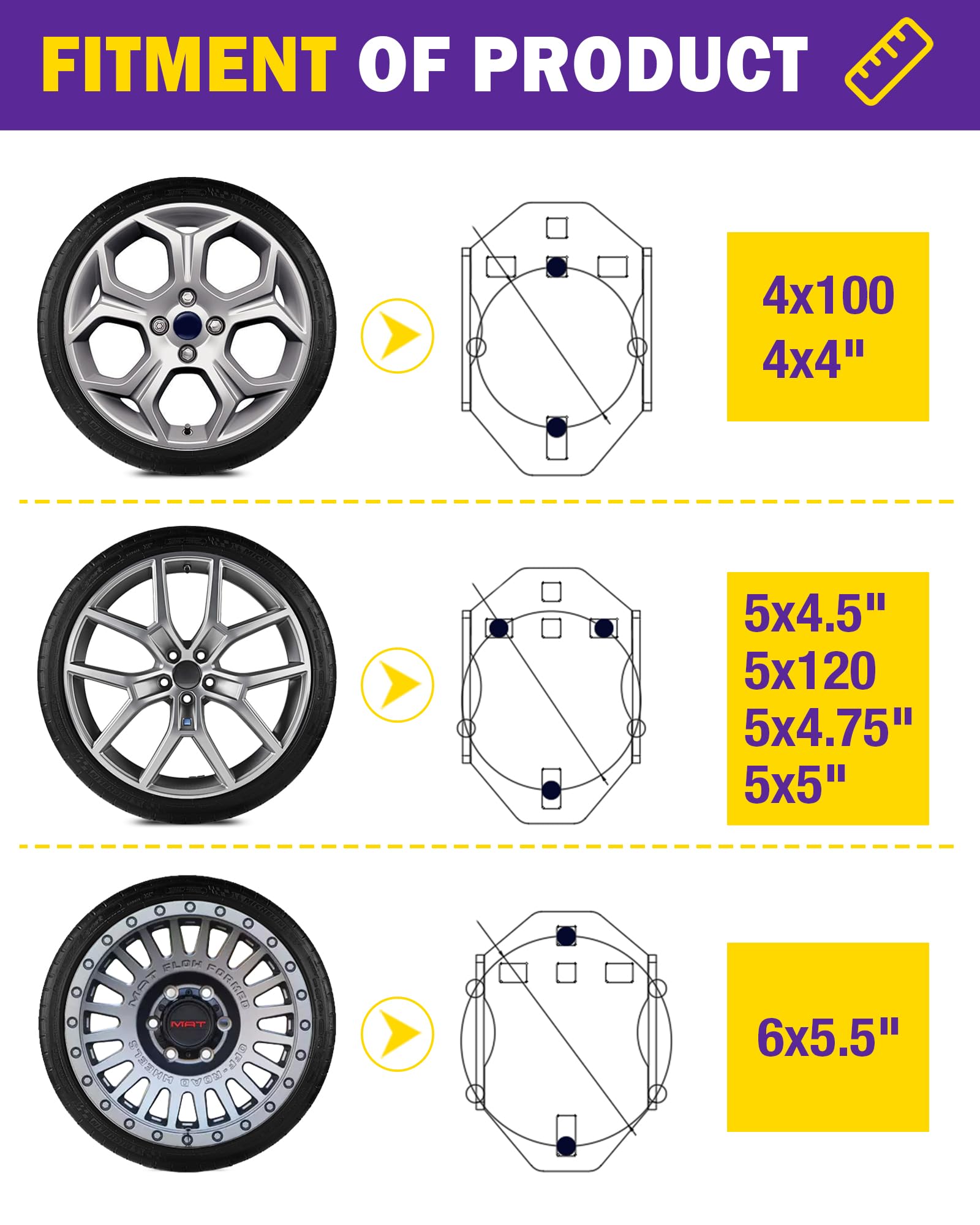 Soporte de neumático de repuesto para remolque, 5 mm de grosor, soporte de acero resistente para barco, remolque, caravana, remolque, cámper, se adapta a la mayoría de ruedas de remolque de 4, 5 y 6