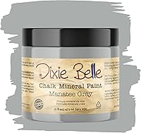 Vista 65 de Dixie Belle Paint Company - Pintura con acabado de tiza para muebles, color blanco lino (Drop Cloth), 8 fl oz, pintura mineral color blanco lino mate