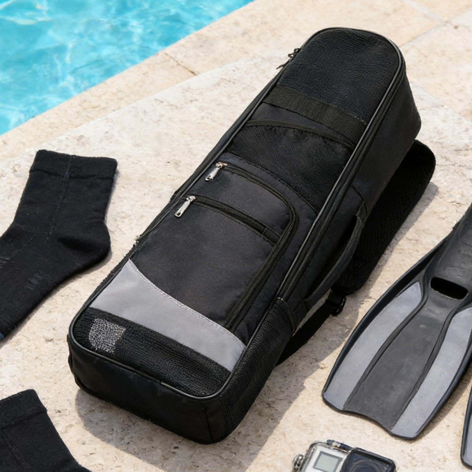 Borsa da snorkeling, traspirante, grande e leggero, zaino per nuotatori, subacquei, principianti, spiaggia, immersioni, snorkeling, piscina, piscina, palestra, barca, viaggi d'acqua