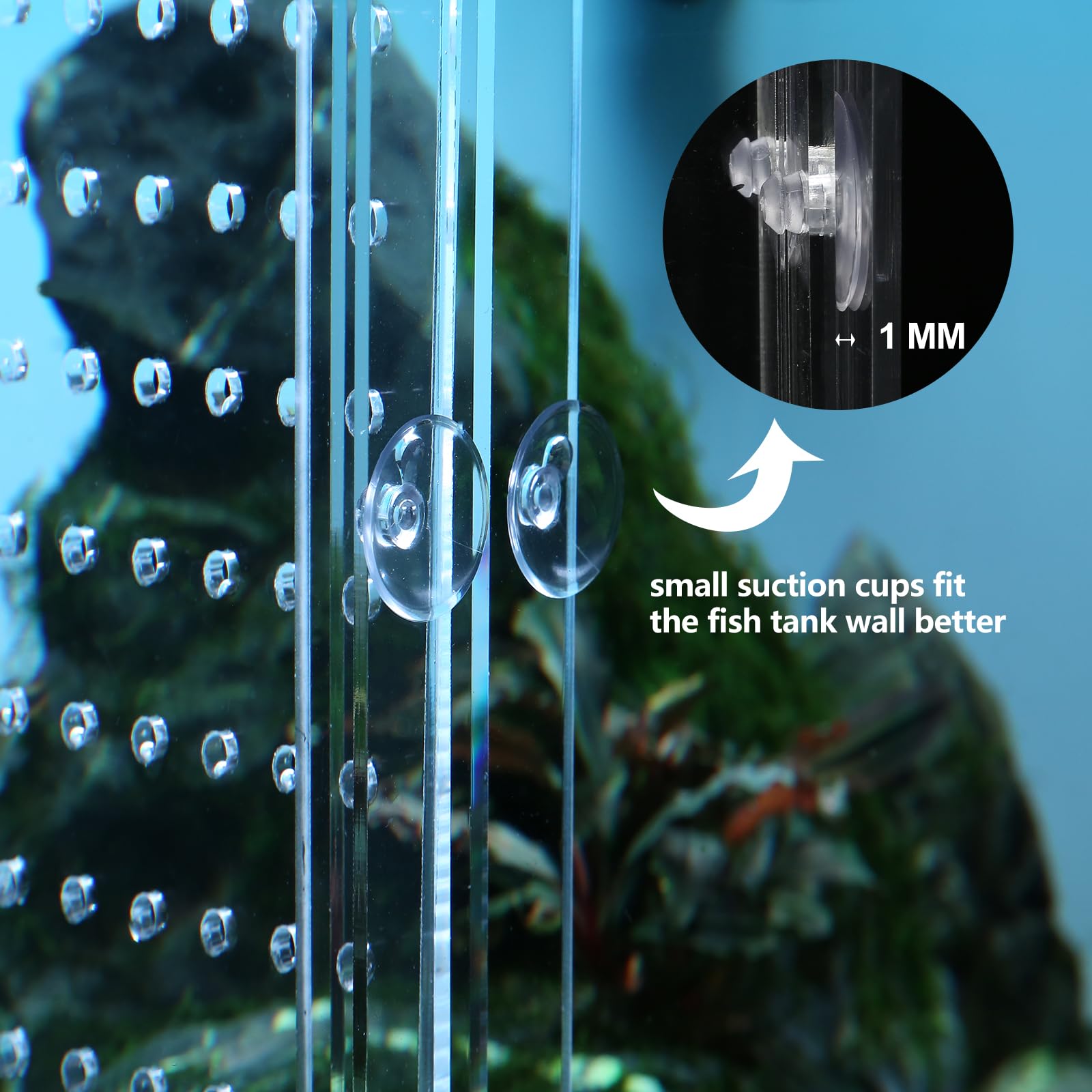 Séparateur d'aquarium en acrylique transparent avec ventouses (5,6 l)