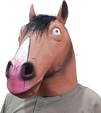 2026 Latex Horse Men Full Head Mask Gentleman Horse Costume for Halloween Party Props