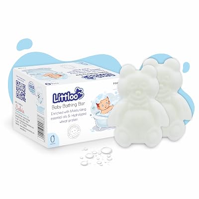 Littloo Mild, Moisturizing & Nourishing Baby Bathing Bar with Wheatgerm Protein Skin-Friendly Cleansing Soap For Normal 