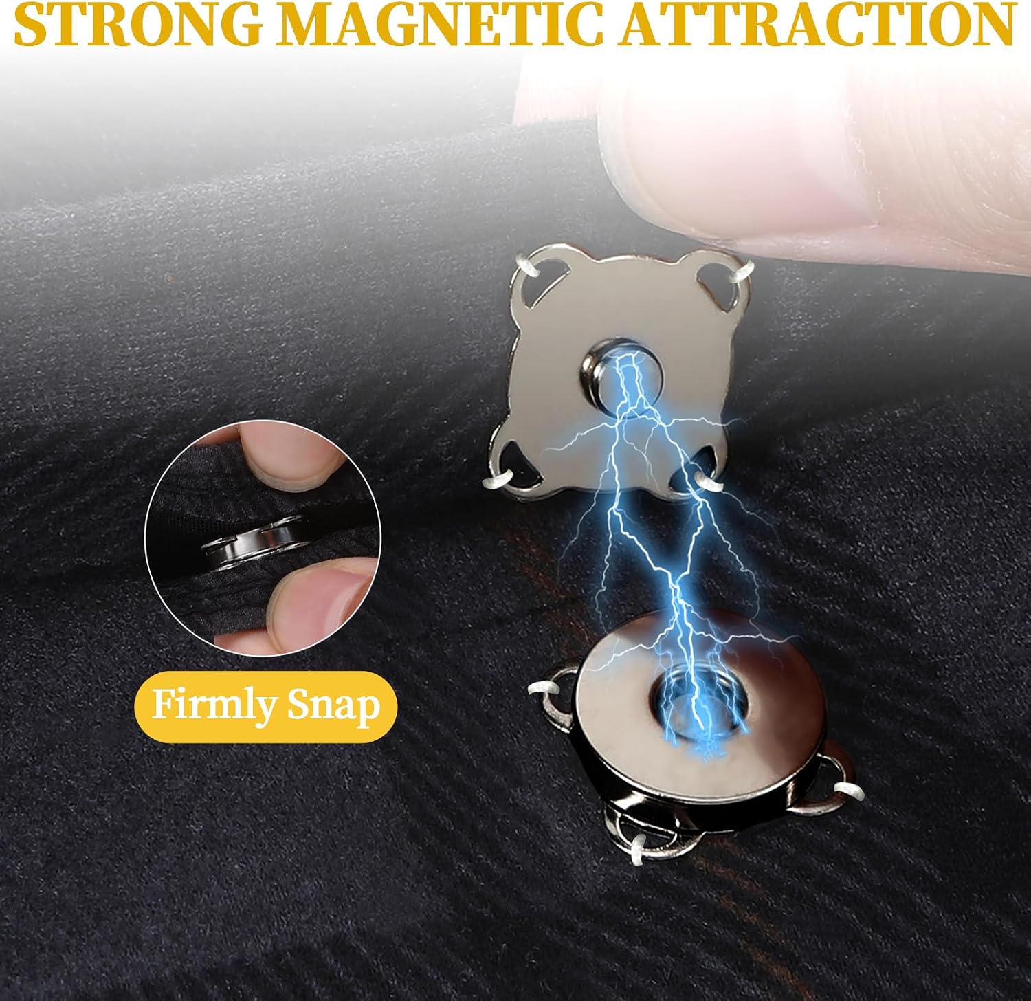 36 Pair Plum Magnetic Snaps Buttons, Magnetic Snaps for Purses and Totes, Clothing, Sewing Crafts, DIY Crafts, Leather, Fabric, Handmade Closures Buttons (Silver, Gold, Bronze)