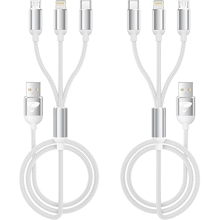 Amazon.com: Multi Charging Cable, Multi USB Cable Nylon Braided 3 in 1 ...