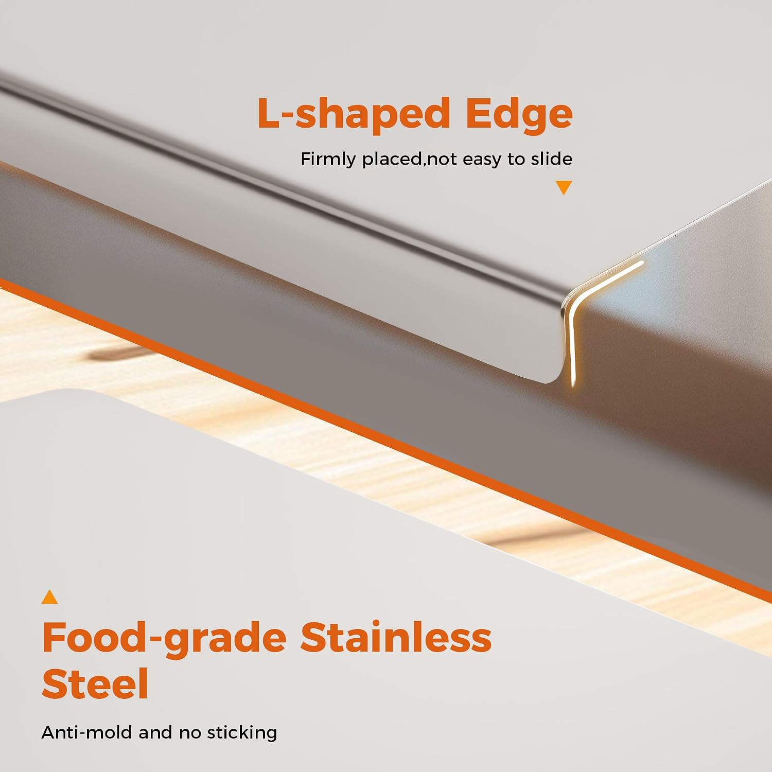 Stainless Steel Cutting Board for Kitchen,Chopping Board 15.7in x 11.8in