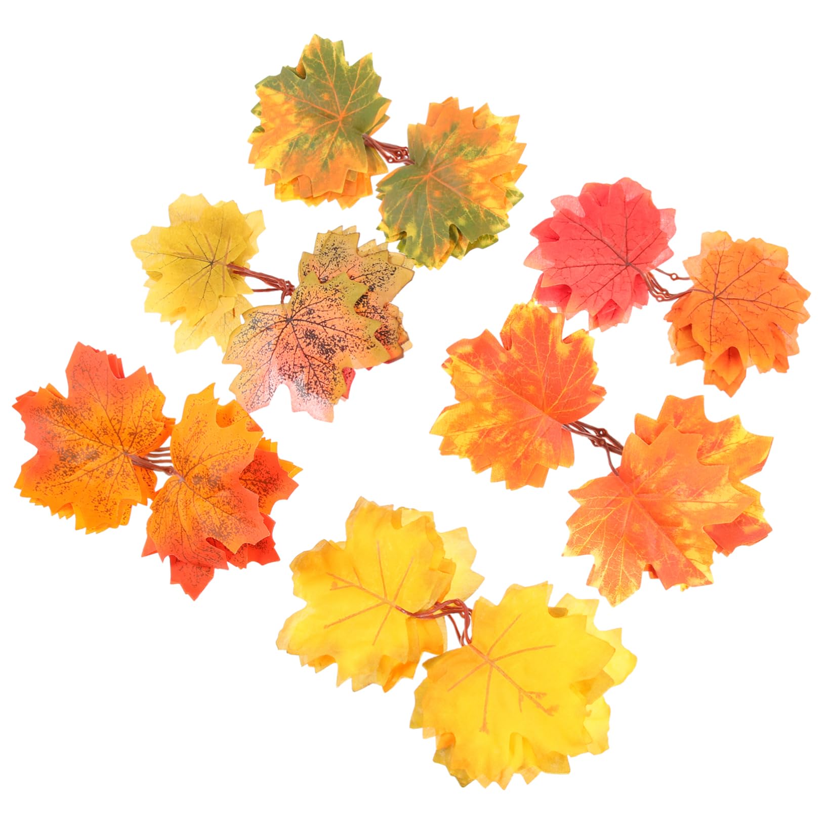 Beatifufu 30pcs Tree Maple Leaf Decor Artificial Leaves Faux Autumn Leaves DIY Fall Leaves Maple Leaves for DIY Simulation Maple Leaf Fake Maple Leaves Silk Cloth Rattan Wreath