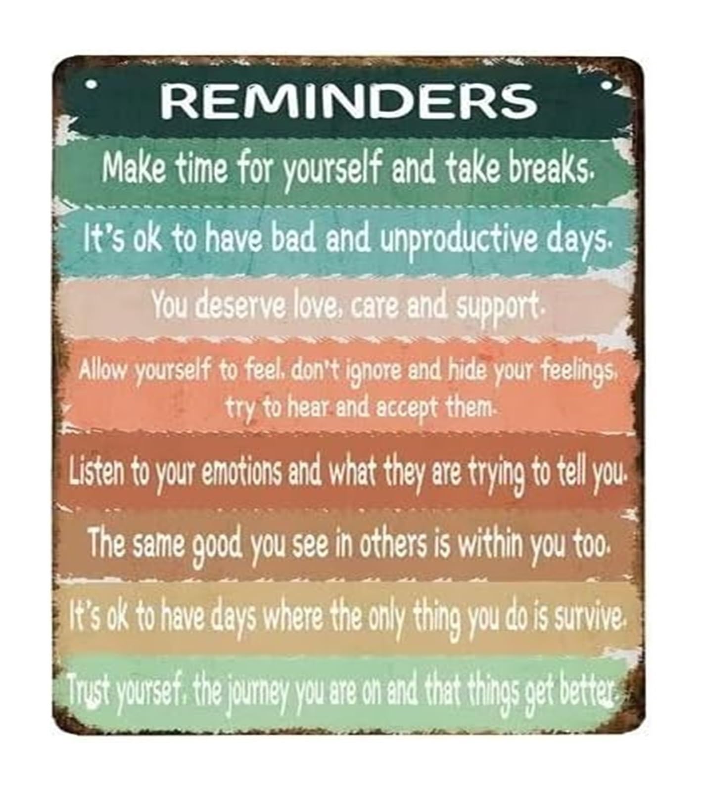 NWPNLXEA Inspirational Classroom Metal Sign with Uplifting Quotes for Teacher Desk Office or Library Wall Decor (8 X 12 in)