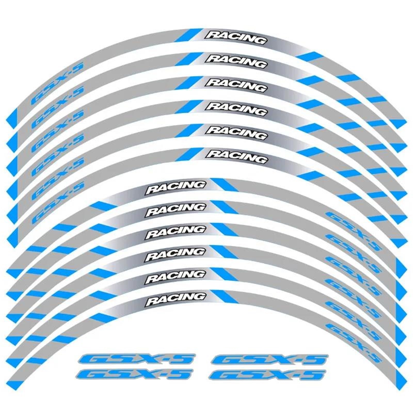 Csspdm Color13 Motorcycle Stickers Front Rear Wheels Tire Rim Stripes Decals For Suzuki Gsx-S750 Gsxs 1000 750(Color13)