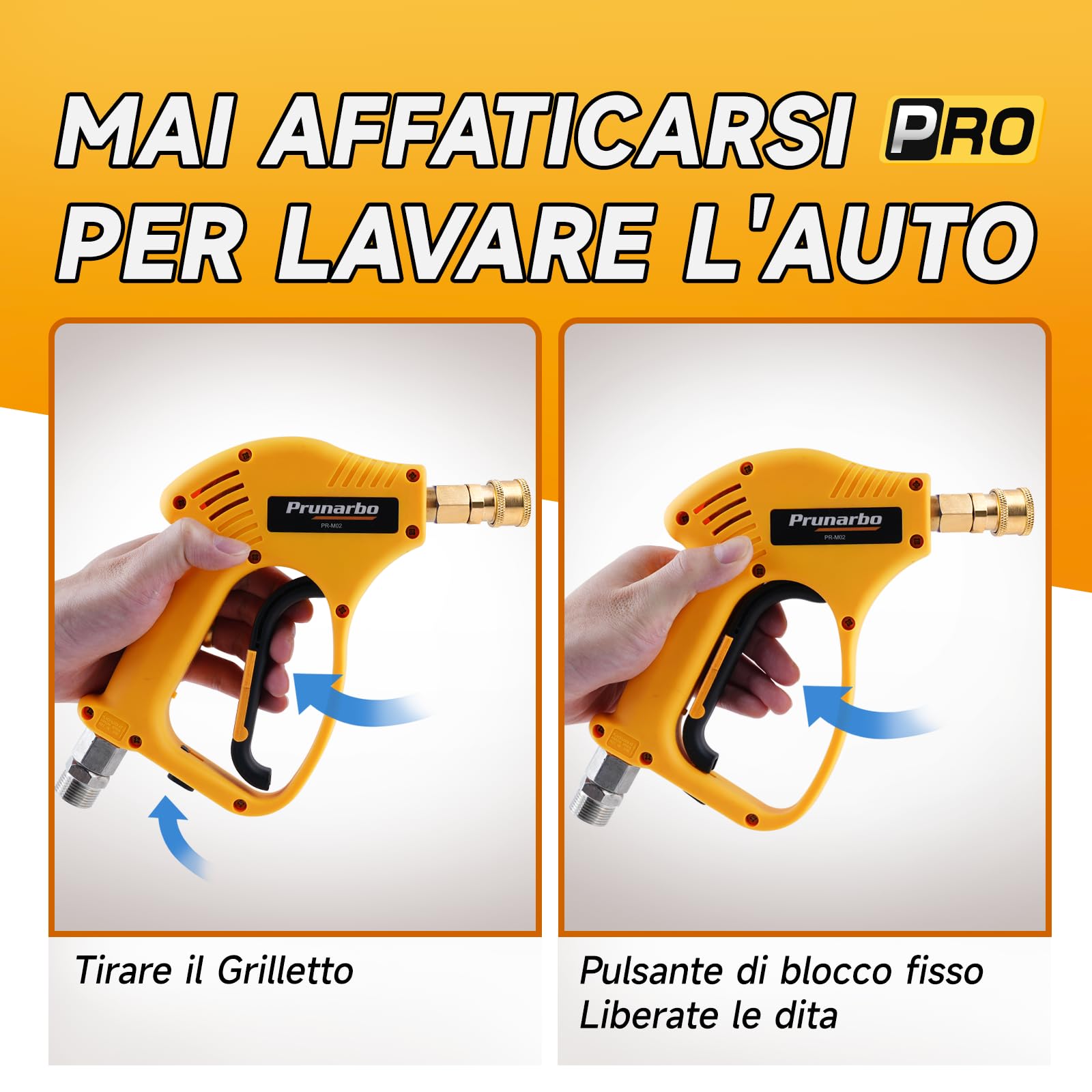 Pistola Per Idropulitrice Compatibile Con Kärcher K2-K7 | Con Cannone A Schiuma, Ideale Per Auto, Moto, Cortili E Mobili Da Giardino, Include 5 Ugelli Per Diversi Tipi Di Pulizia