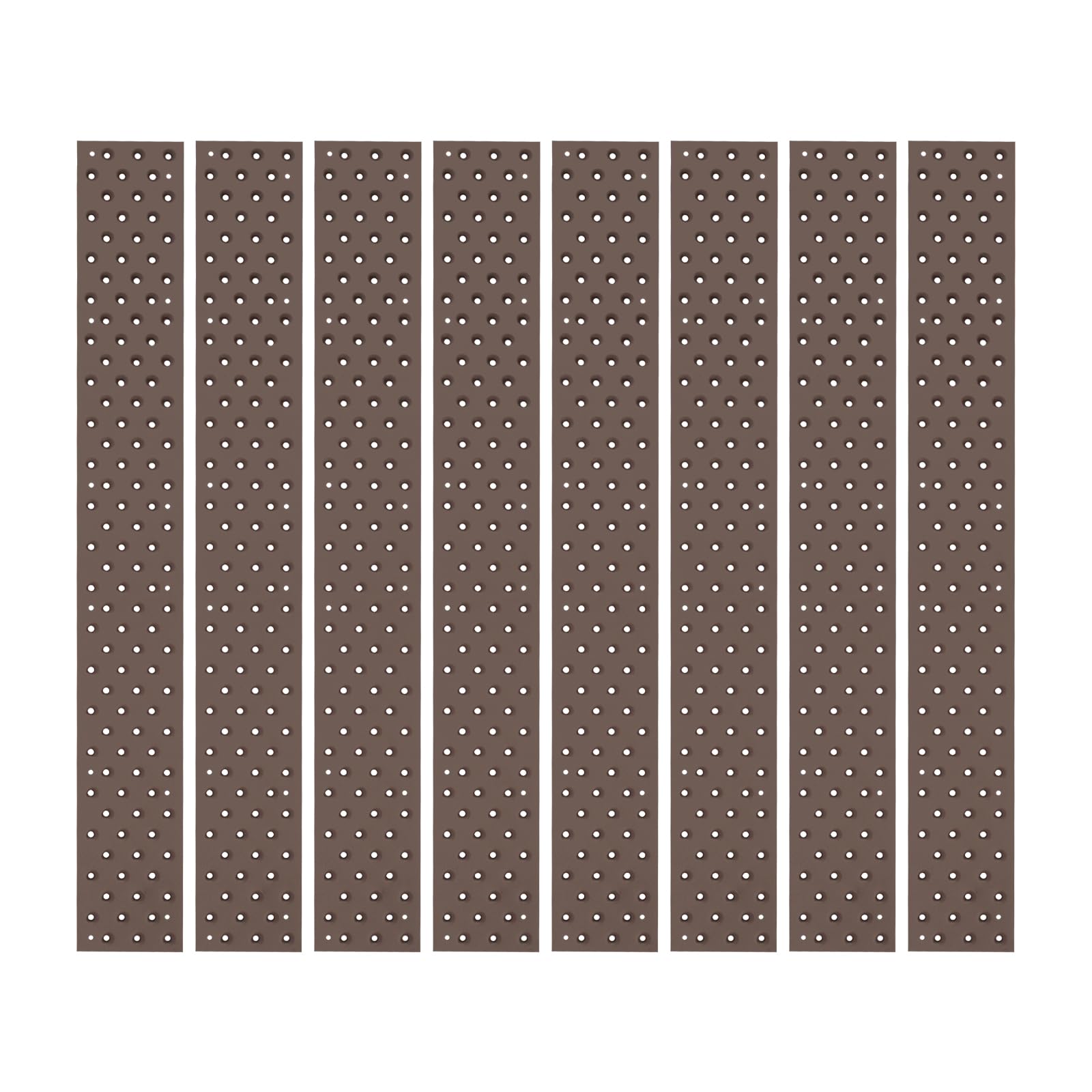 Treppenstufen Antirutsch Aluminium 8 Stück, rutschfest Treppenkantenprofil Braun 76,2×9,5 cm Treppenstufenauflage Anti Rutsch Stufenmatten Innen Außen für Holztreppe Terrasse Garage Rampe