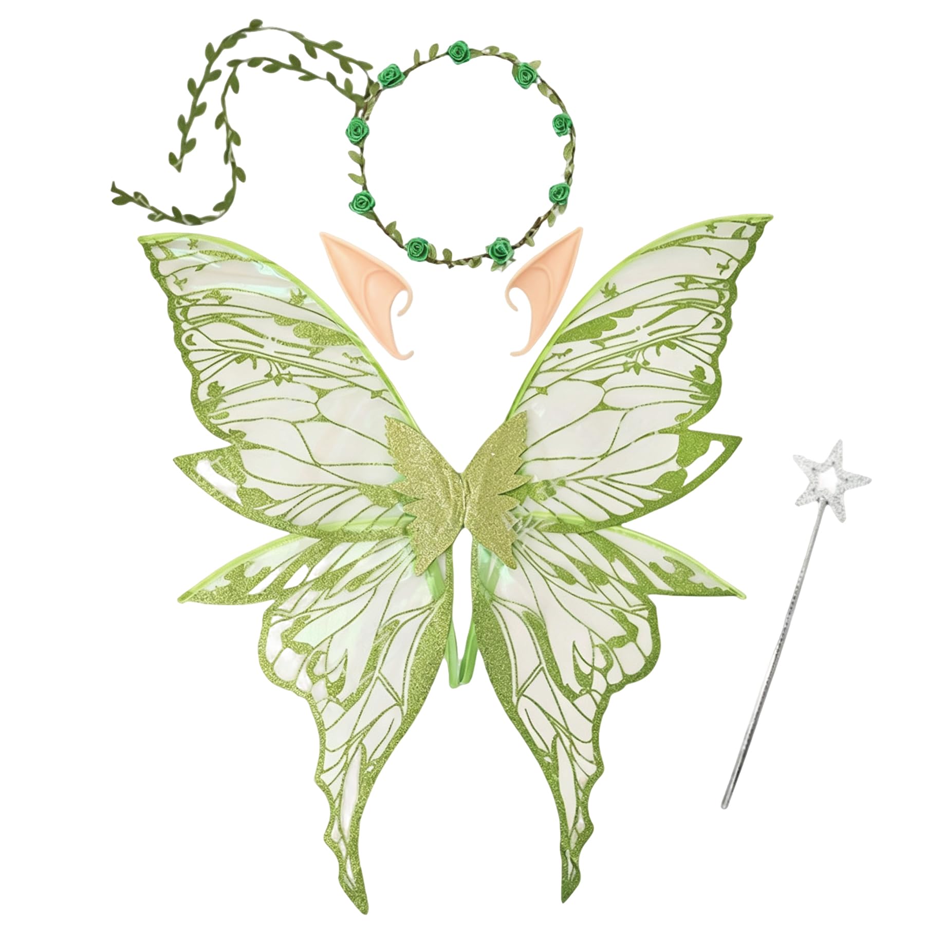 ALKAHE Fairy Wings for Adult Women 4 Pcs Butterfly Costume Cosplay — image 1