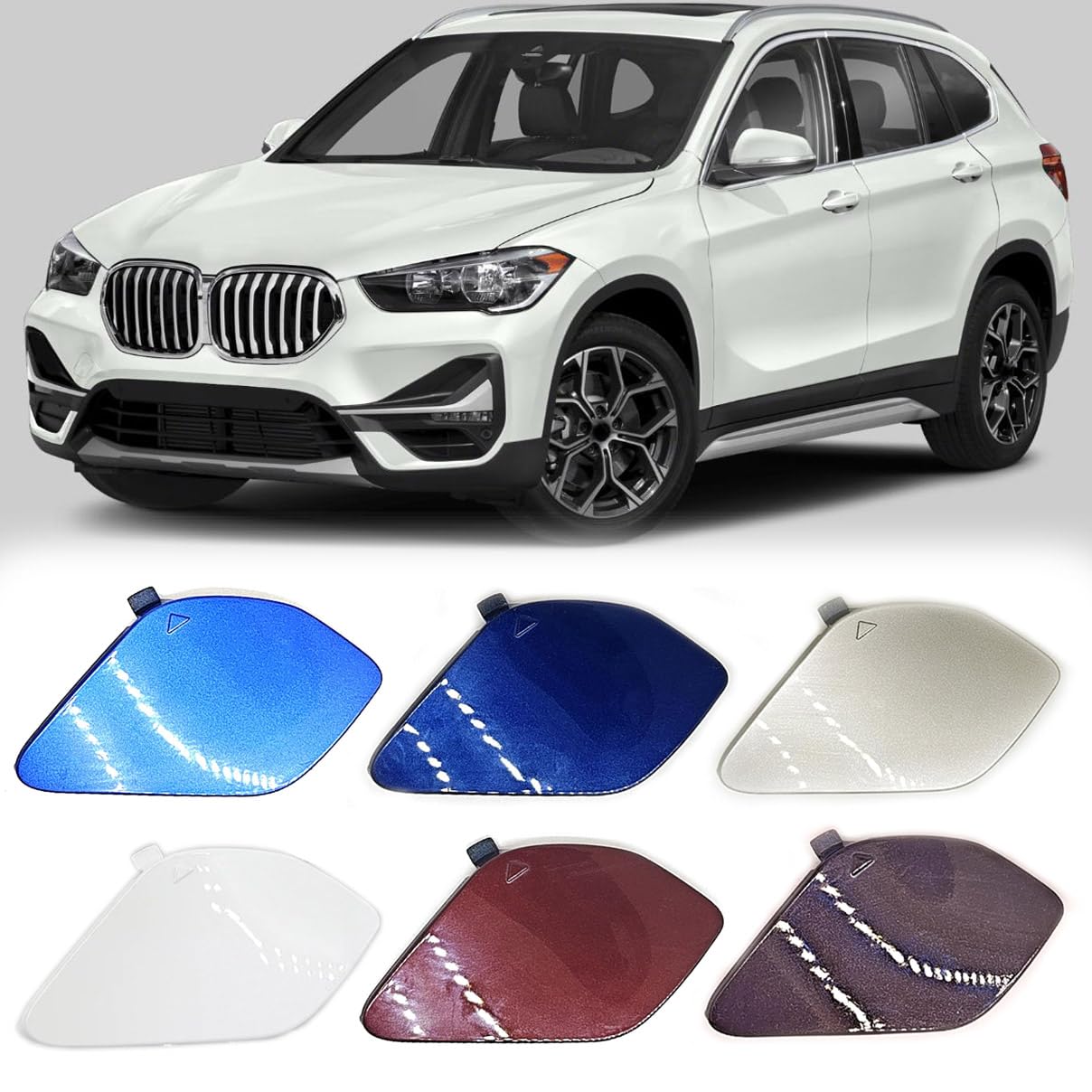 AUPSPUD Front Bumper Tow Hook Hole Cover Cap for BMW X1 F48 F49 LCI 2020 2021 2022 51119451693 (Starlight Brown)