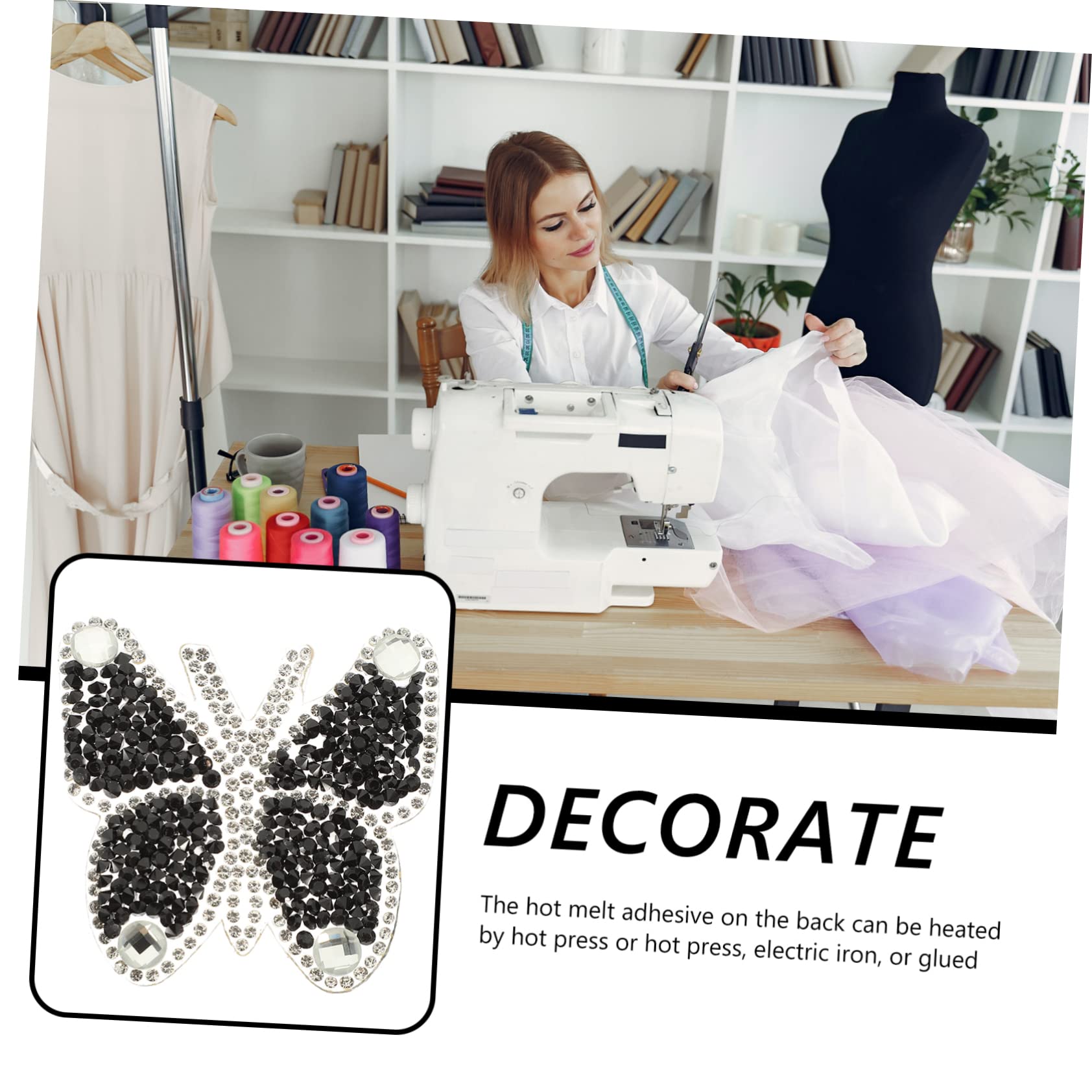 Bambine Abi farfalla appliques tulle a contrasto con bordo a volant