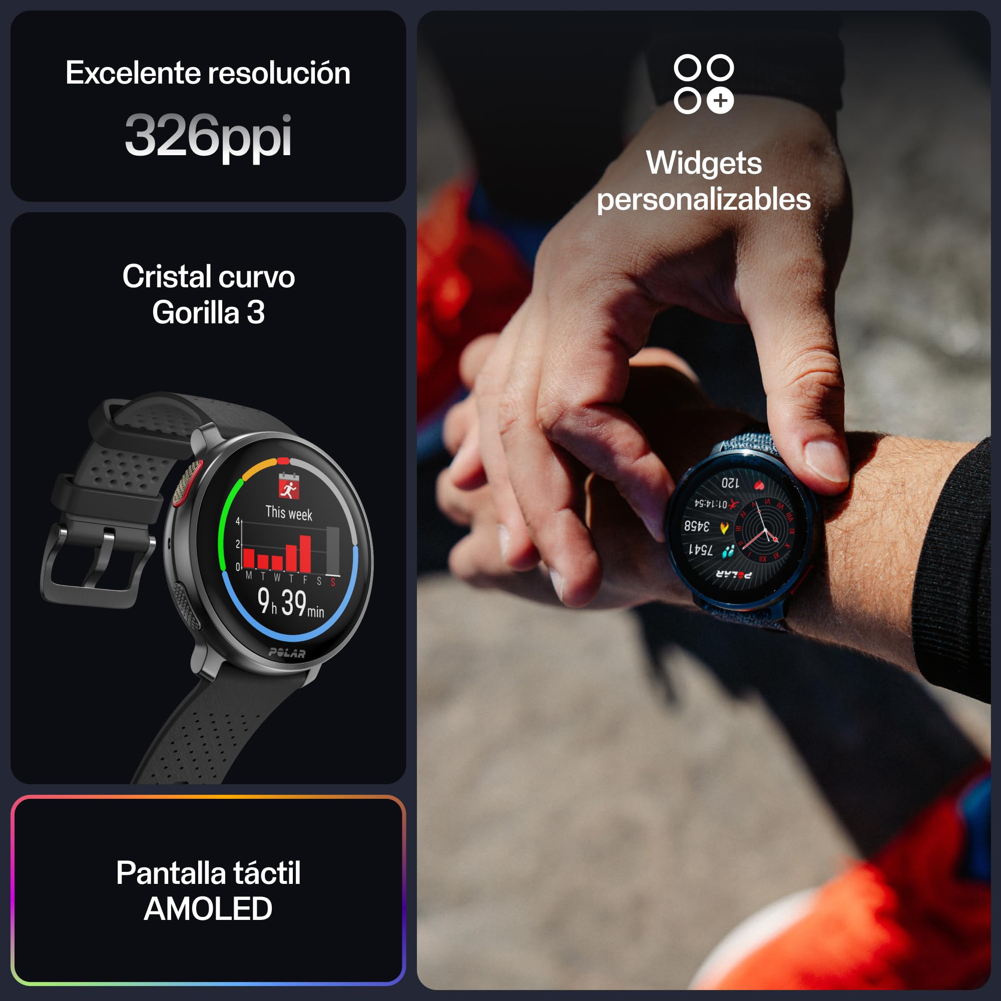 Polar Vantage V3 - Reloj deportivo con GPS, Monitor de frecuencia cardíaca avanzado, Duración de la batería ampliada, Smartwatch para hombre y mujer, Mapas offline, Reloj de running, Reloj de triatlón - 3