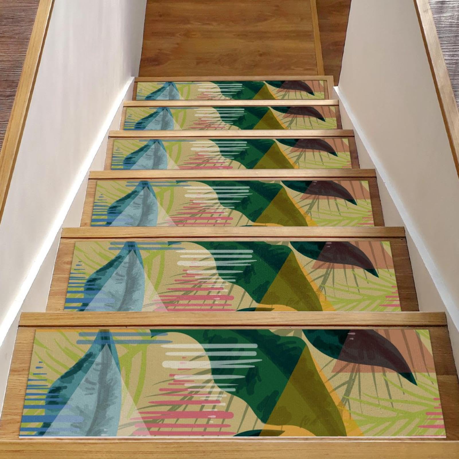 Alfombras para escaleras de 76x20 cm antideslizantes para niños y ancianos en interior