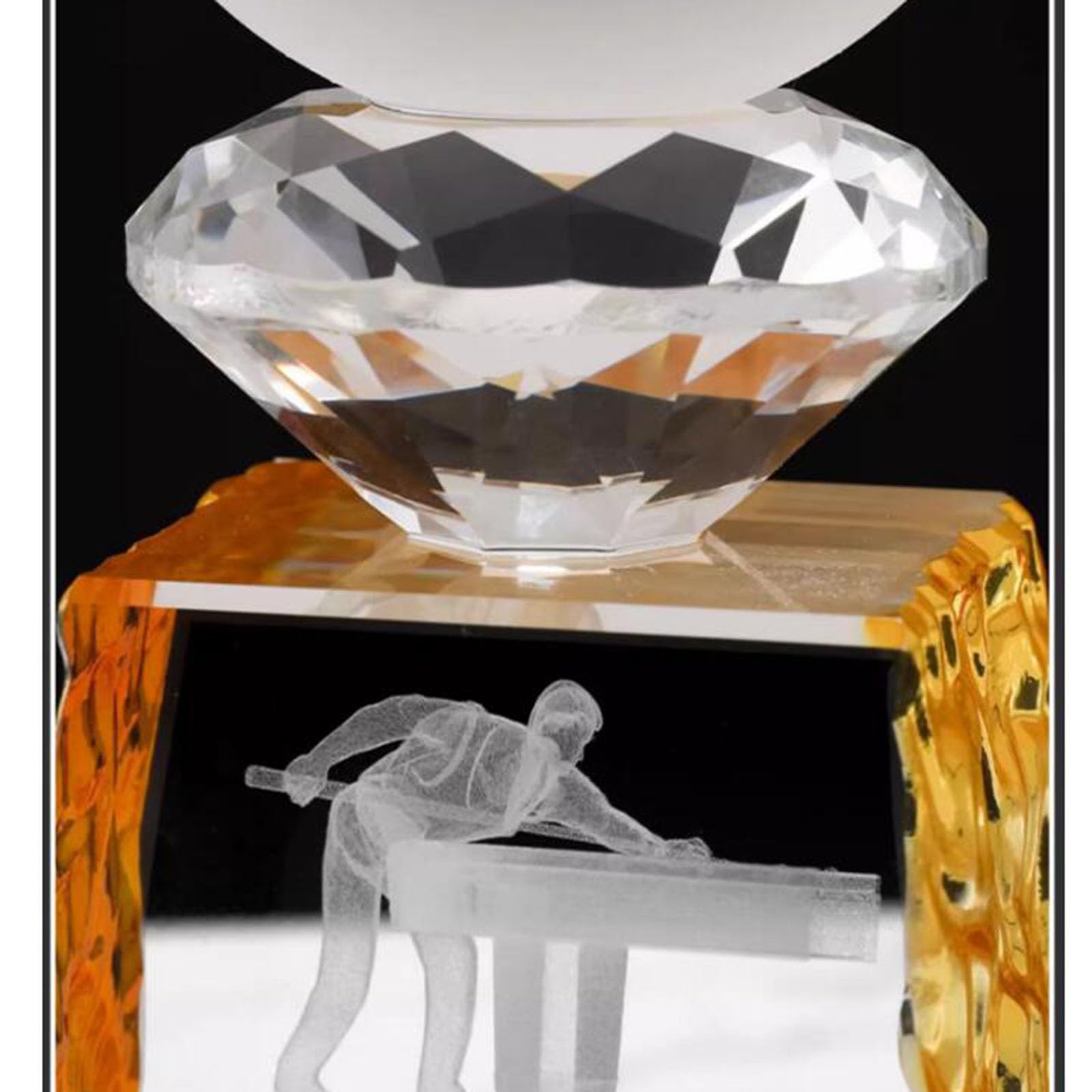 Trofeos, medallas y premios Trofeo De Cristal De Billar Creativo. Trofeo De Competición De Billar Del Club De Billar. Trofeo De Recuerdo Del Campeonato Del Torneo De Billar ( Color : ClearA , S : 9*22