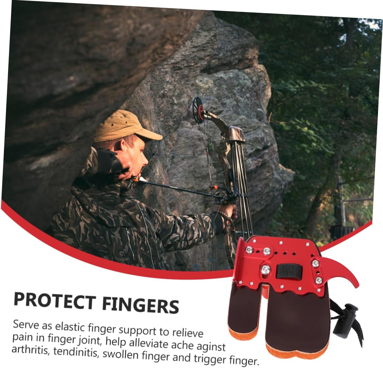 BESPORTBLE 3pcs Finger Protector Cover for Archery Sports and Finger Guard for Hunting Breathable Design